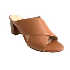 Cole Haan Leather Sandals Tan Open-toe Block Heel 11
